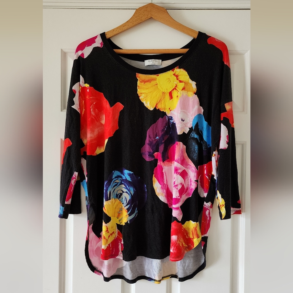 Babaton floral shirt, size Medium